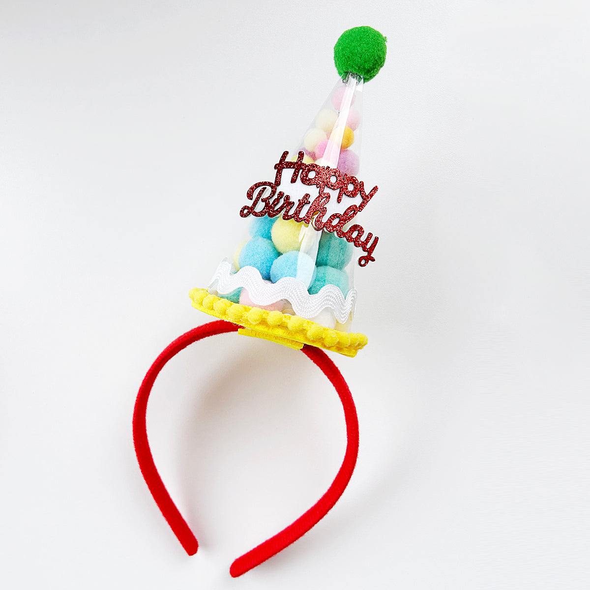 Pom Pom Party Hat Headband (Bright)