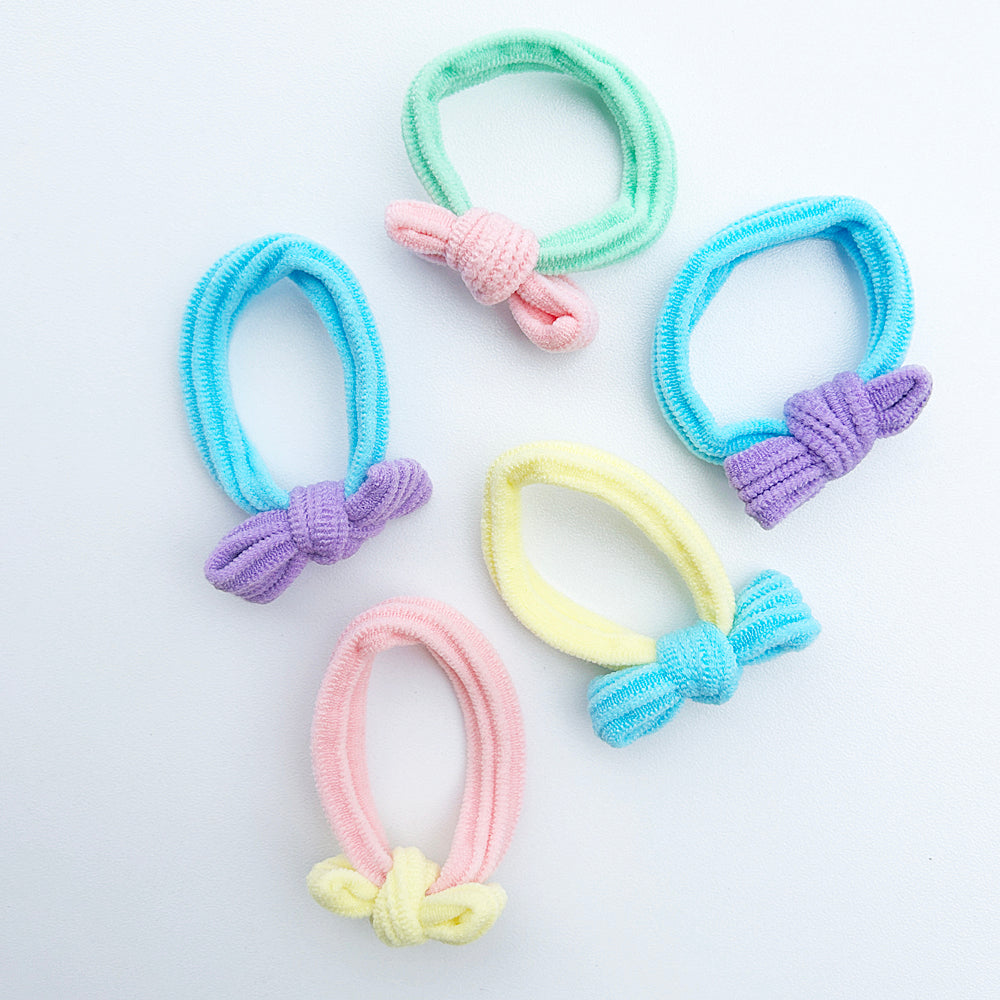 Pastel Ribbed Ties 5pk