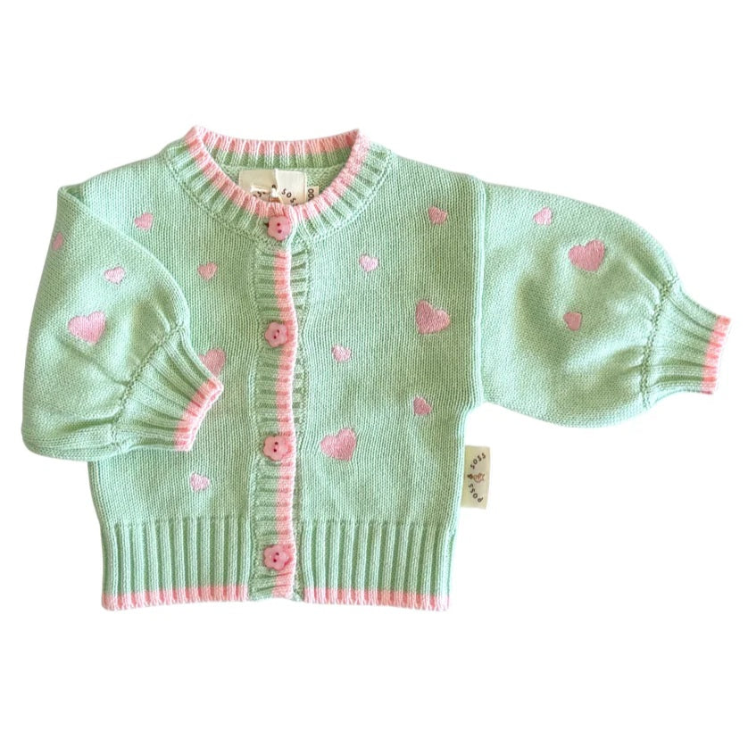 Heart Cardigan Garden Party