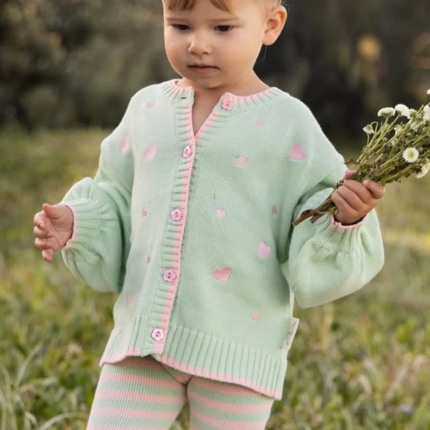 Heart Cardigan Garden Party