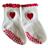 Heart Socks Fiery Red