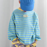 Stripe Long Sleeve Tee Pacific