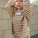 Stripe Long Sleeve Tee Stone