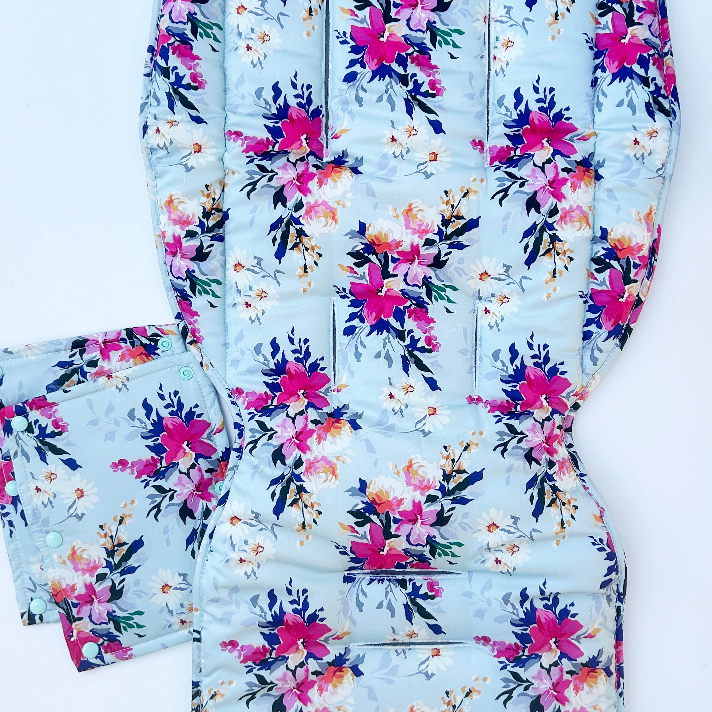 Pram Liner (Mint Floral)