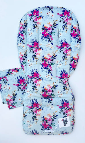 Pram Liner (Mint Floral)