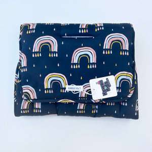 Pram Liner (Navy Rainbows)