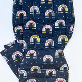 Pram Liner (Navy Rainbows)