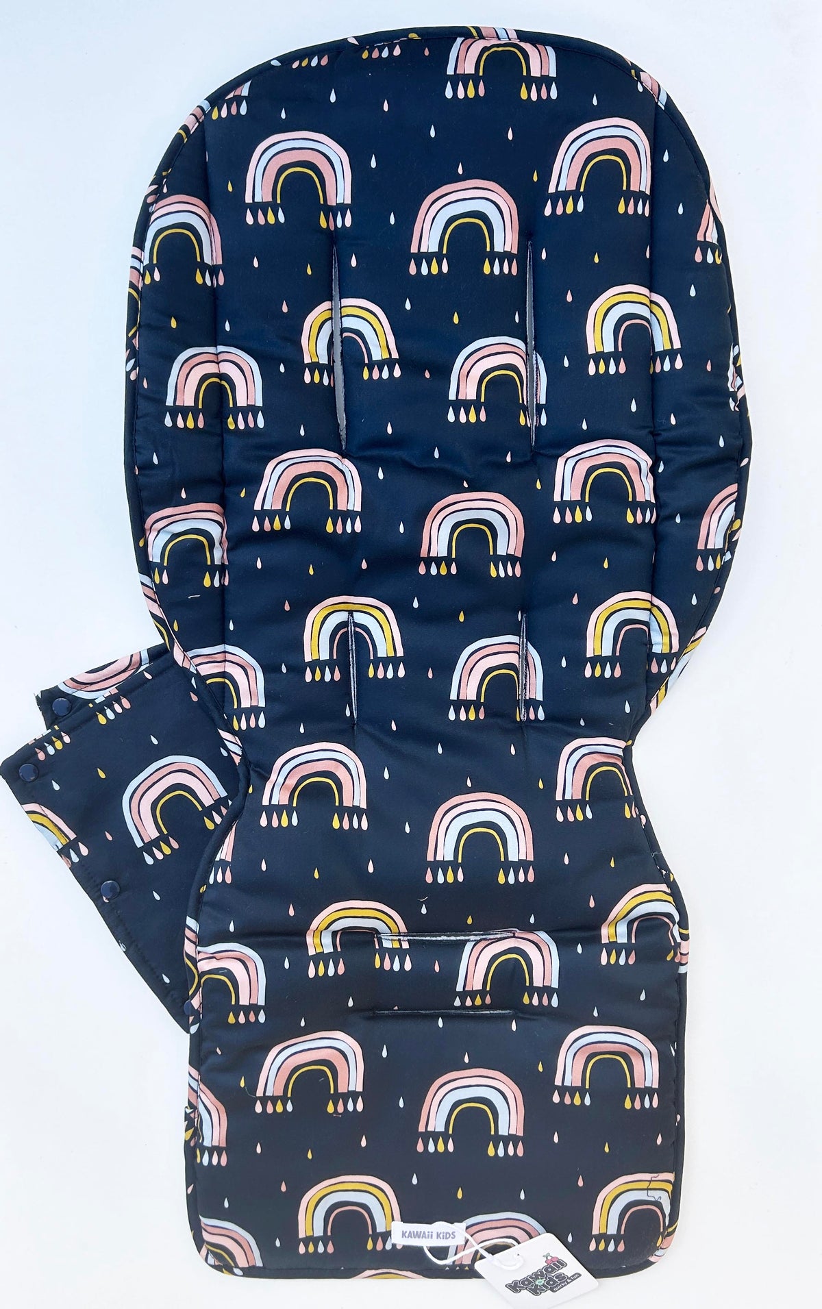 Pram Liner (Navy Rainbows)