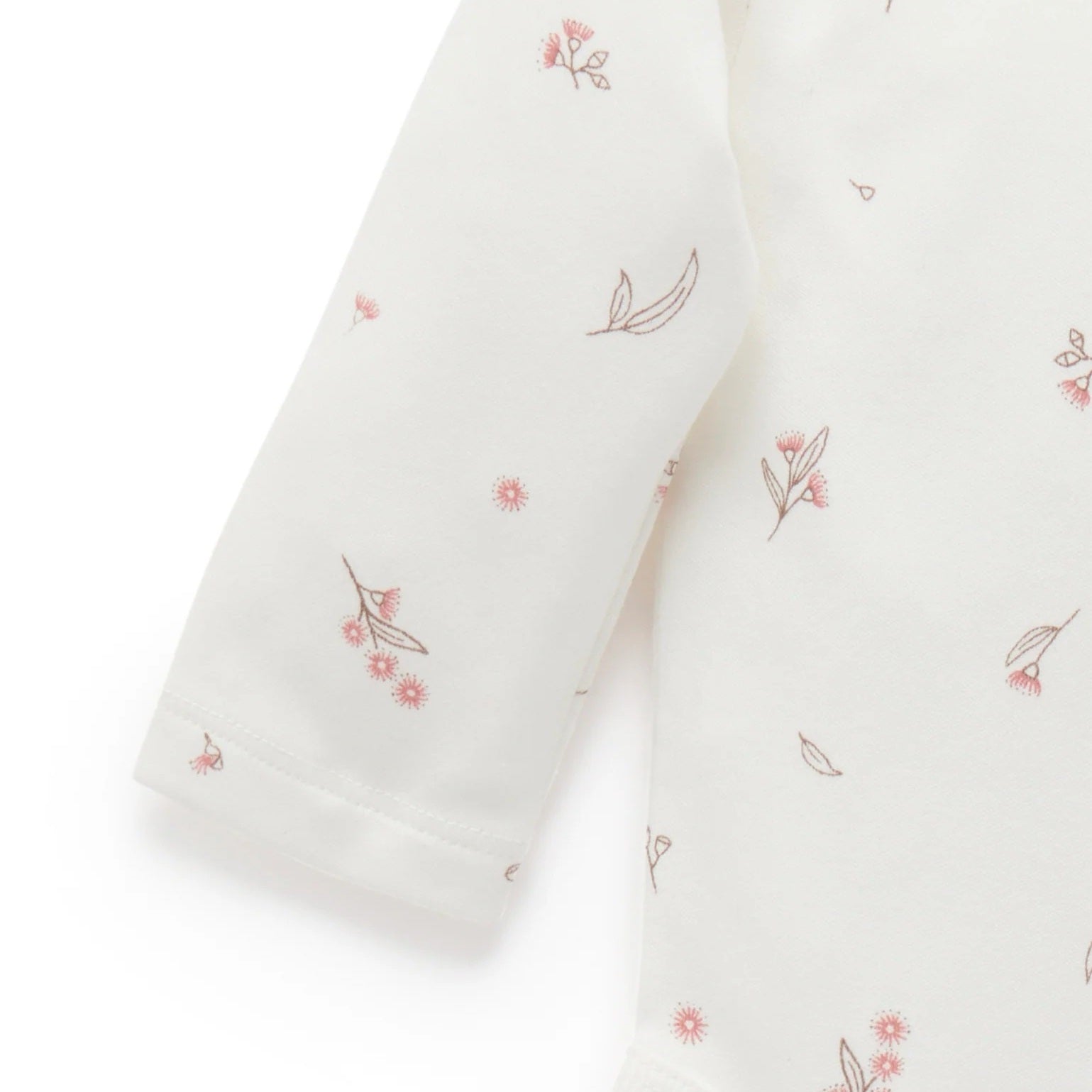 Pink Blossom Easy Neck Long Sleeve Bodysuit 2 Pack