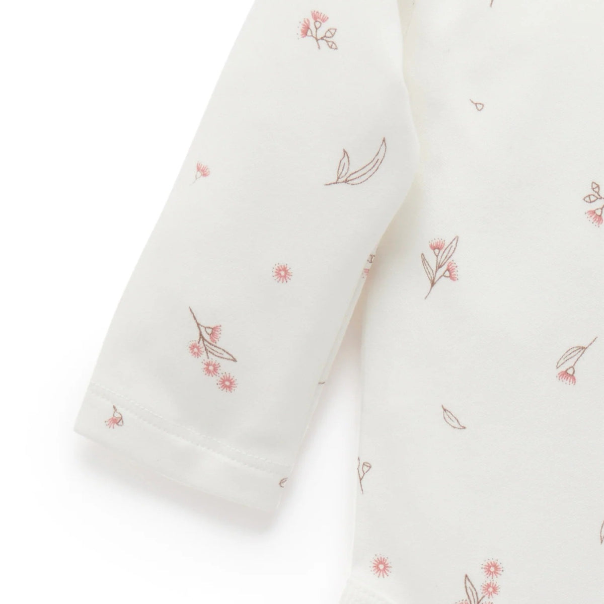 Pink Blossom Easy Neck Long Sleeve Bodysuit 2 Pack