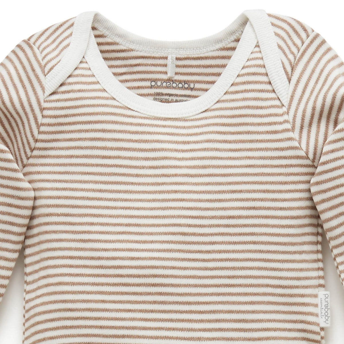 Vanilla Wattle Bee Easy Neck Long Sleeve Bodysuit 2 Pack