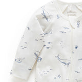 Vanilla Nautical Zip Growsuit