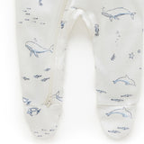 Vanilla Nautical Zip Growsuit