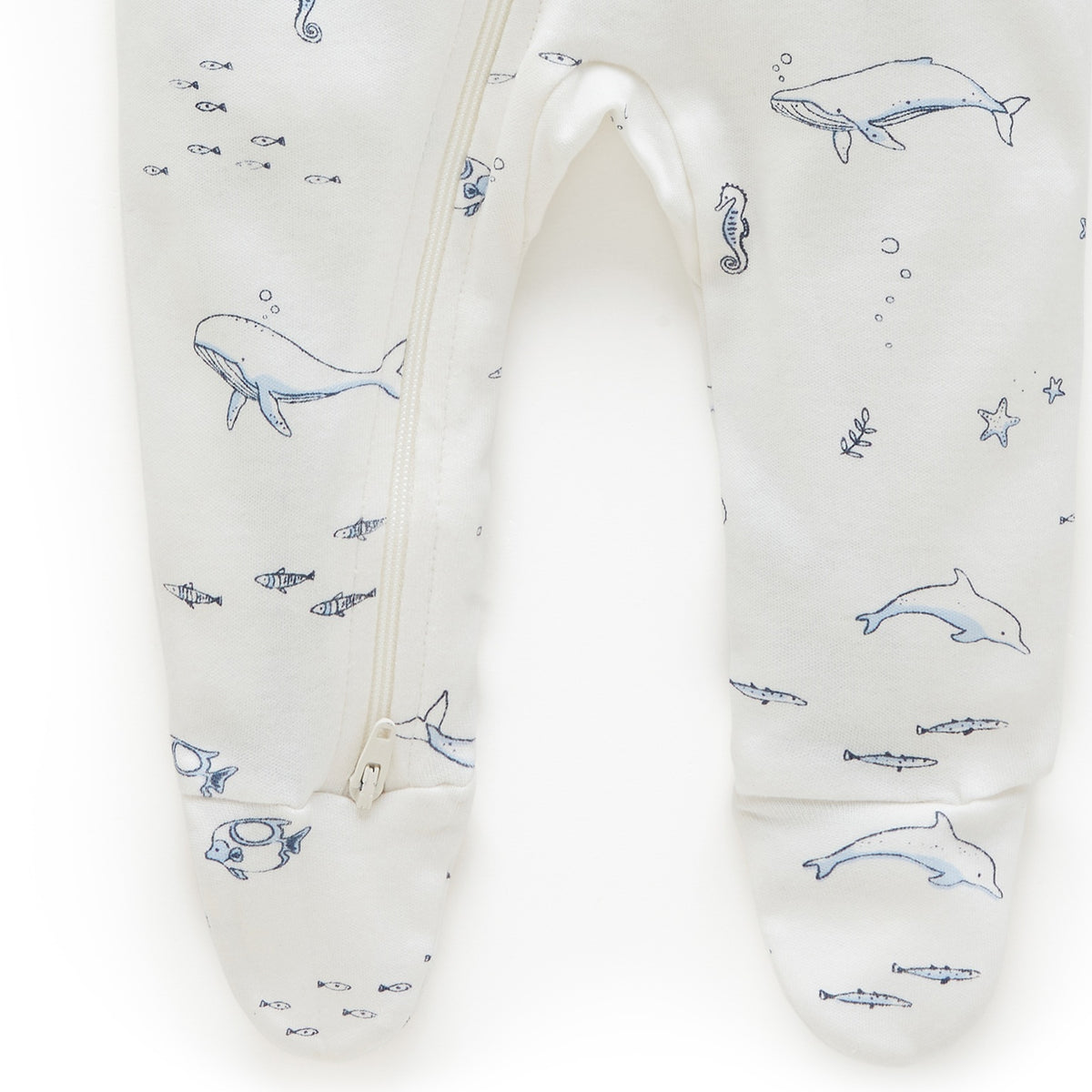 Vanilla Nautical Zip Growsuit