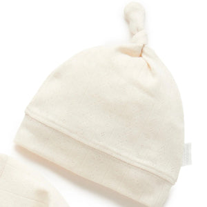 Wheat Pointelle Growsuit & Hat Pack