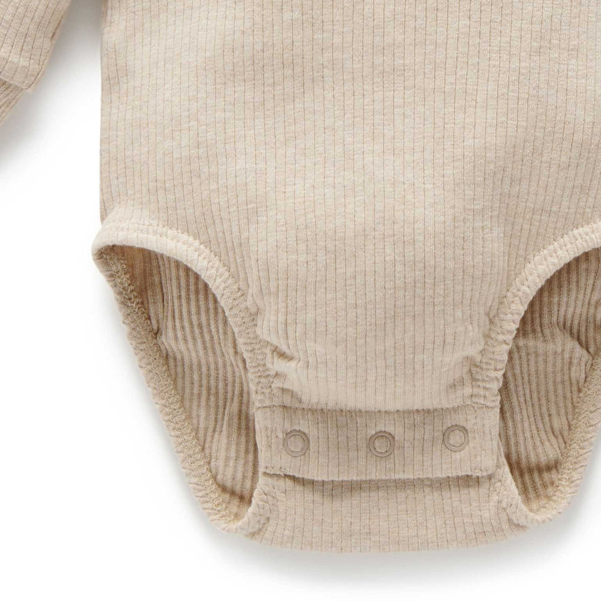 Biscuit Rib Long Sleeve Henley Bodysuit