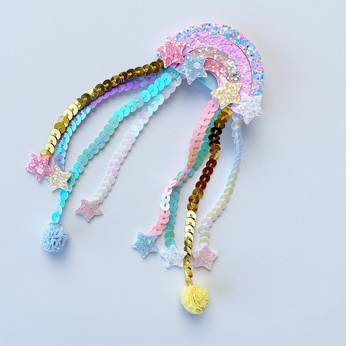 Glitter Rainbow Sequin Hair Clip