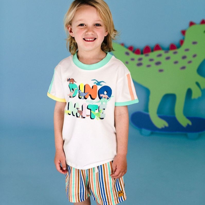 Dino Mite Retro Ringer SS Tee