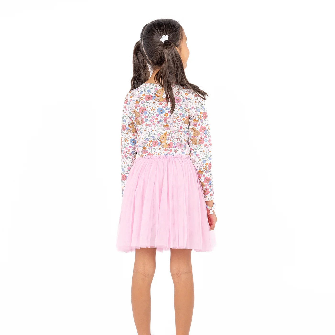 Ditsy Bunny Long Sleeve Circus Dress