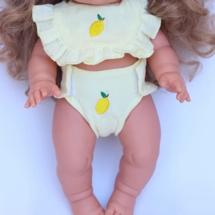 Lemon Bib & Diaper Set
