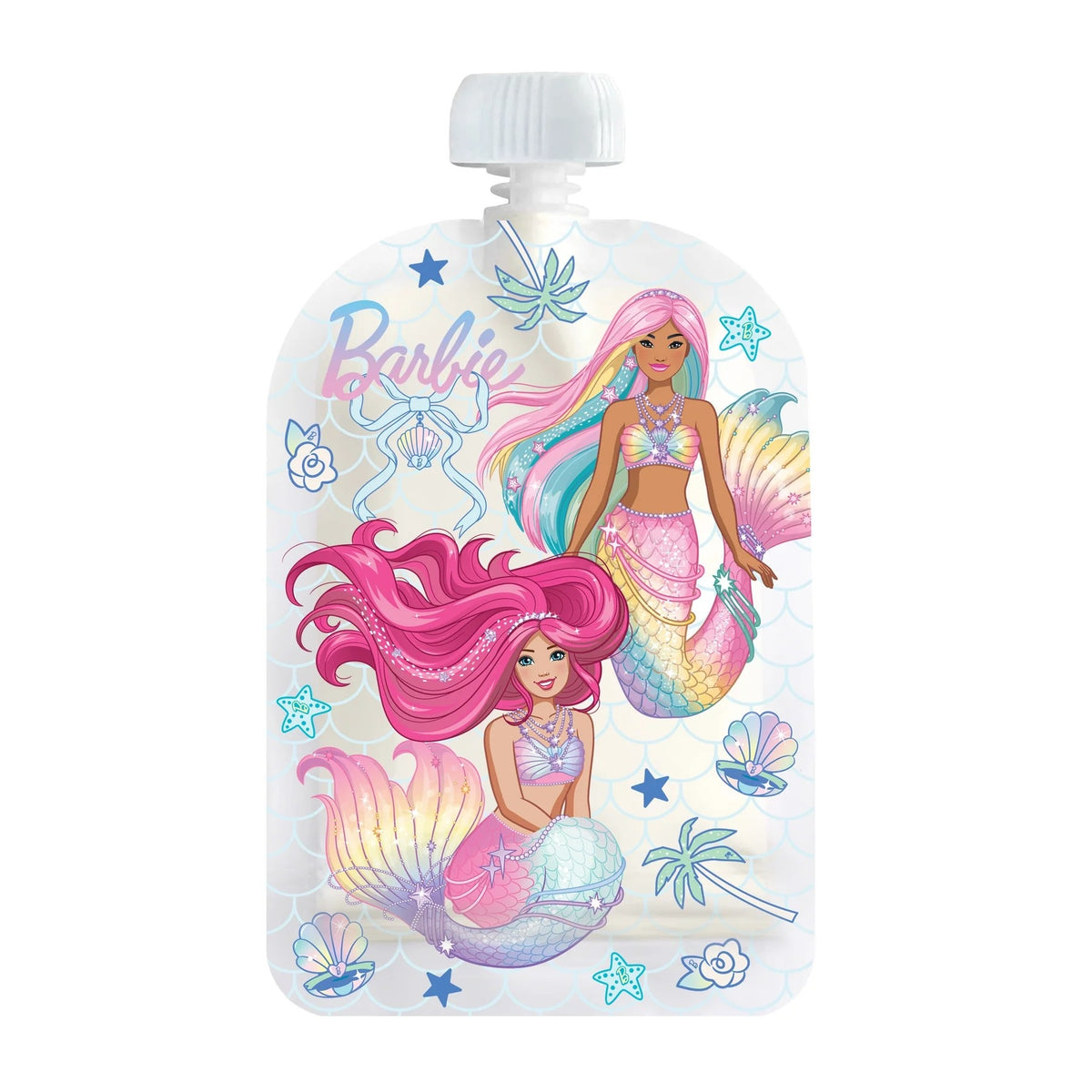 Reusable Food Pouch 150ml - Barbie Mermaid Magic (5 Pack)