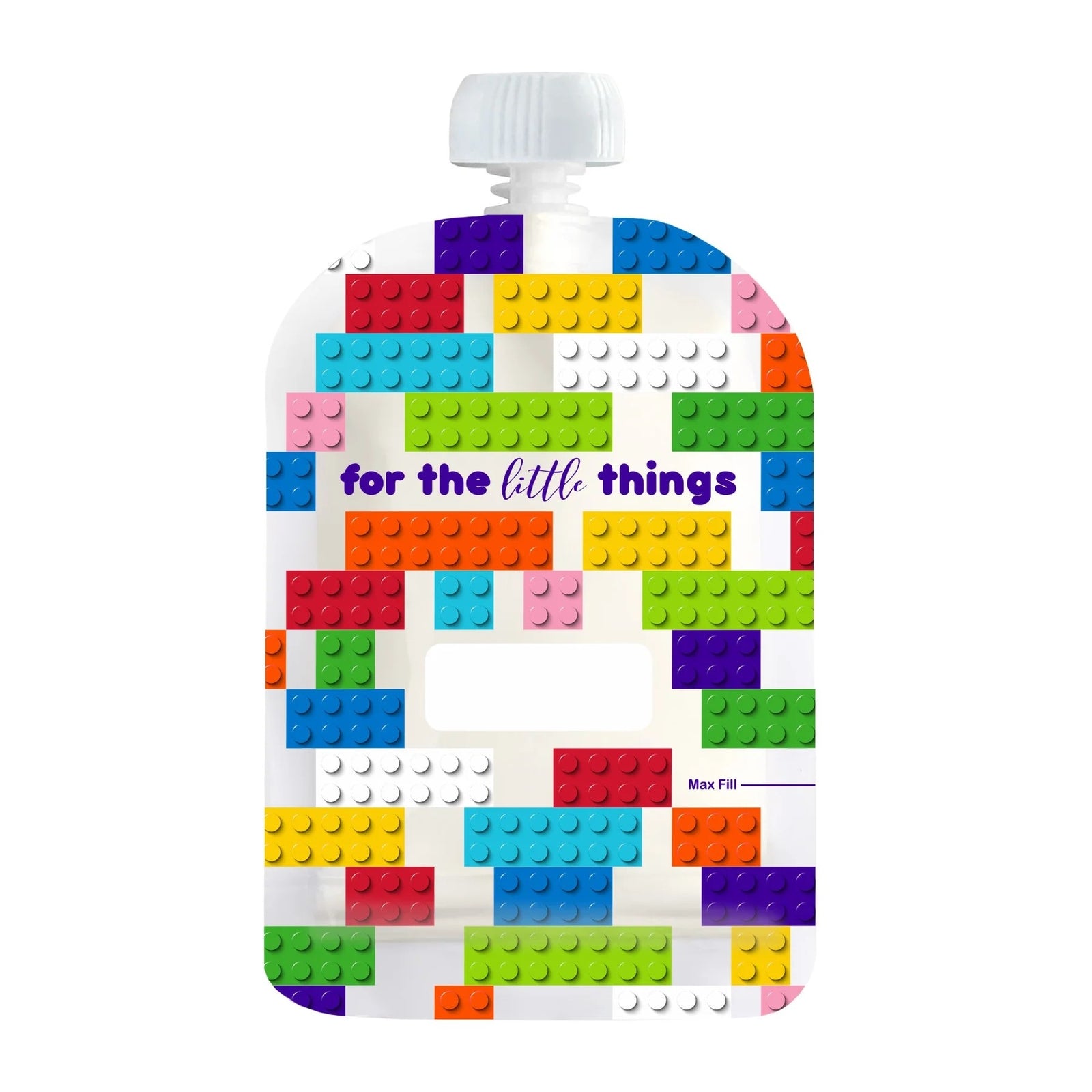 Reusable Food Pouch 150ml - Block Party (5 Pack)