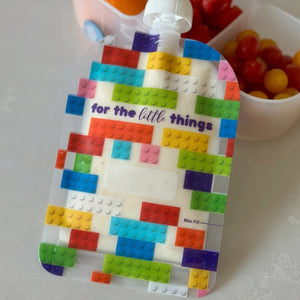 Reusable Food Pouch 150ml - Block Party (5 Pack)