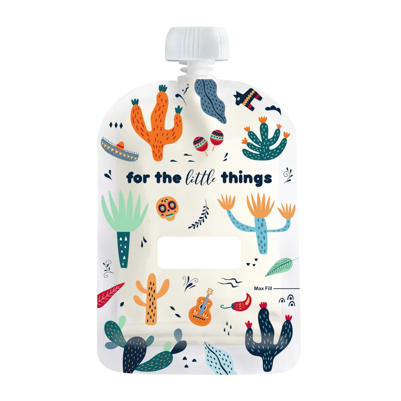Reusable Food Pouch 150ml - Cactus Fiesta (5 Pack)