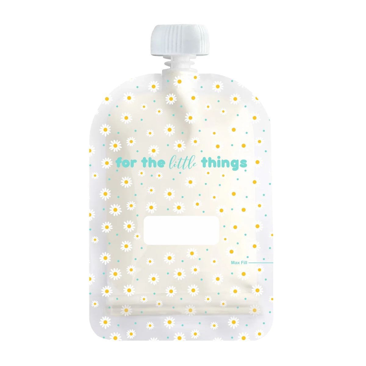 Reusable Food Pouch 150ml - Daisies (5 Pack)