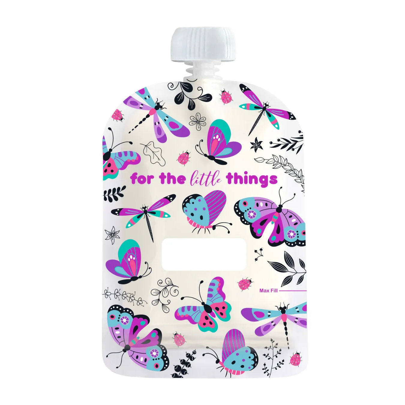 Reusable Food Pouch 150ml - Fluterbys (10 Pack)