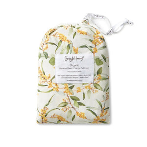 Golden Wattle Organic Bassinet Sheet/ Change Pad Cover