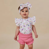 Gracie Short Sleeve Bodysuit With Frill