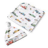 Little Racers Jersey Wrap & Beanie Set