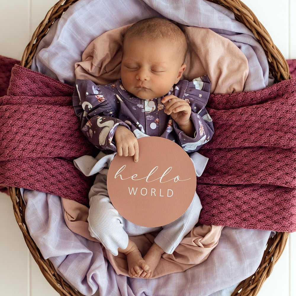 Swans & Rosa Reversible Milestone Cards