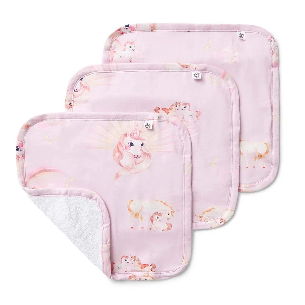 Unicorn Wash Cloths- 3Pk