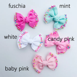 Sprinkle Hair Bow 2Pk (5 Colours)
