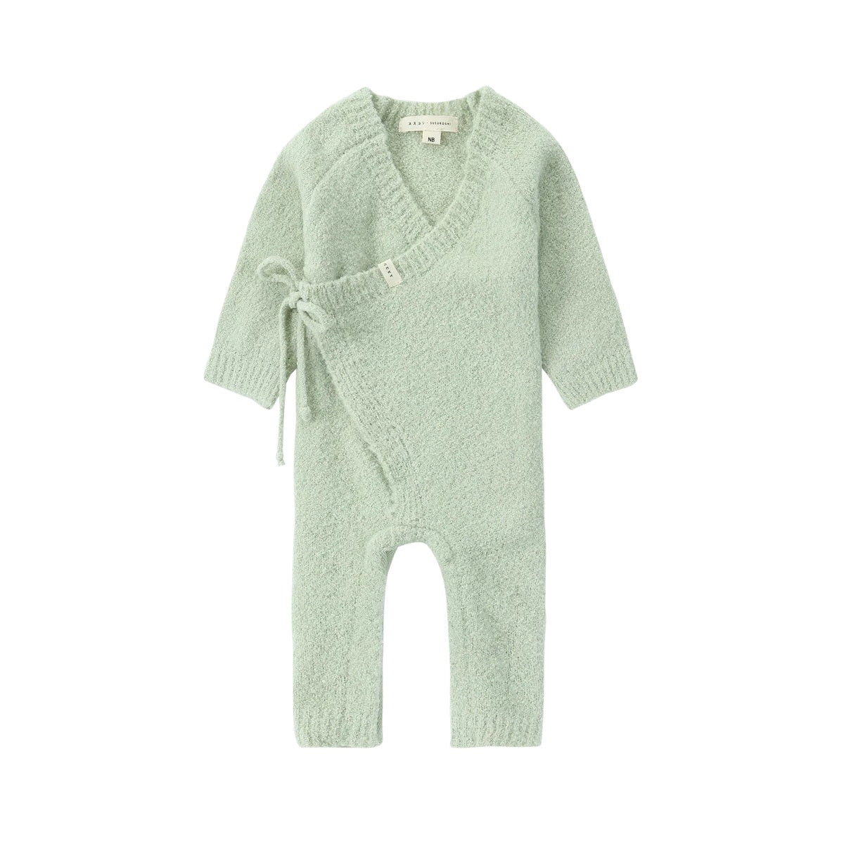 Boucle Baby Kimono Overall Suit (Sage)
