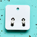 Clip On Earrings (Blue Bow)