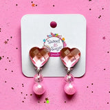 Clip On Earrings (Heart Pink)