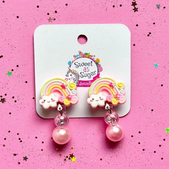Clip On Earrings (Rainbow)