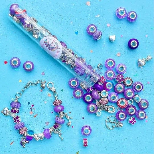 DIY Charm Bracelet Set (Purple)