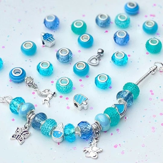 DIY Charm Bracelet Set (Teal)