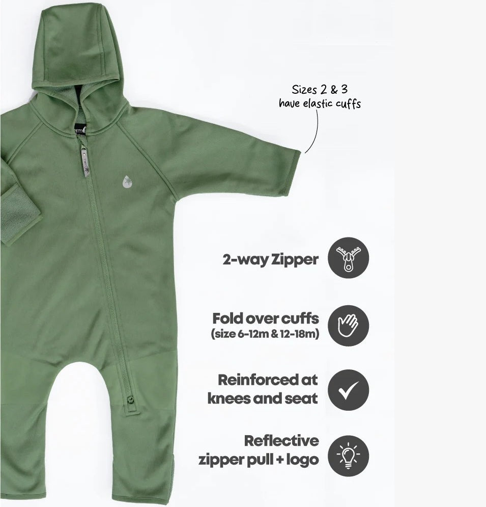 All-Weather Fleece Onsie (Forest Moss)