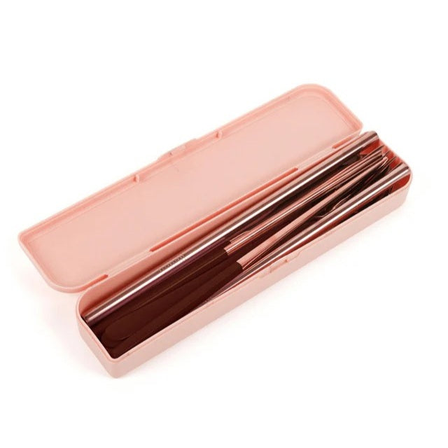 Take Me Away Cutlery Kit (Rose Gold/Burgundy)