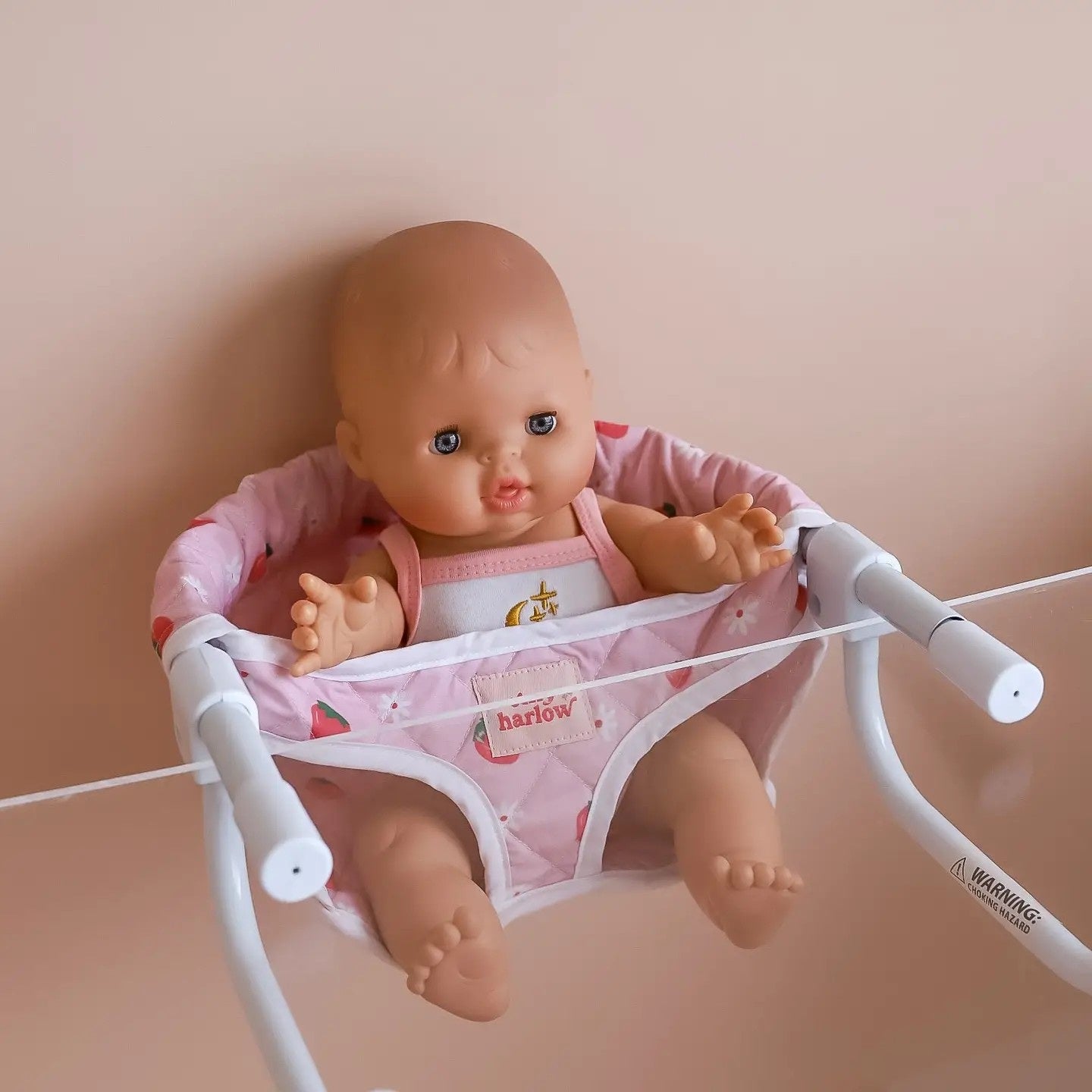 Dolls High Chair Seat (Strawberry Picnic)