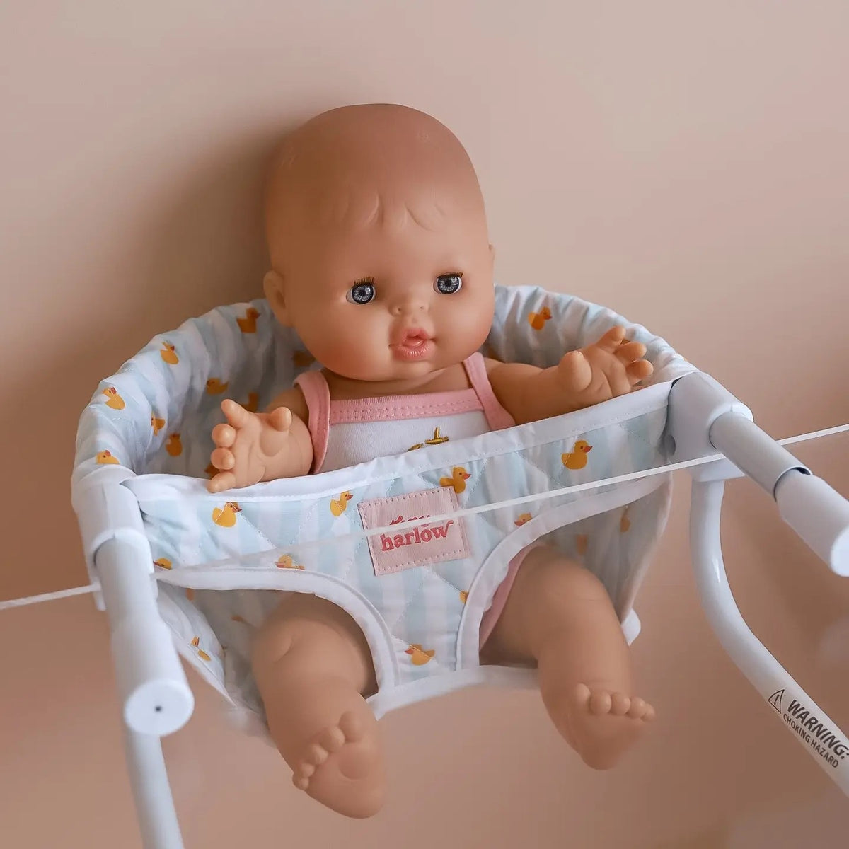 Dolls High Chair Seat (Blue Ducky)