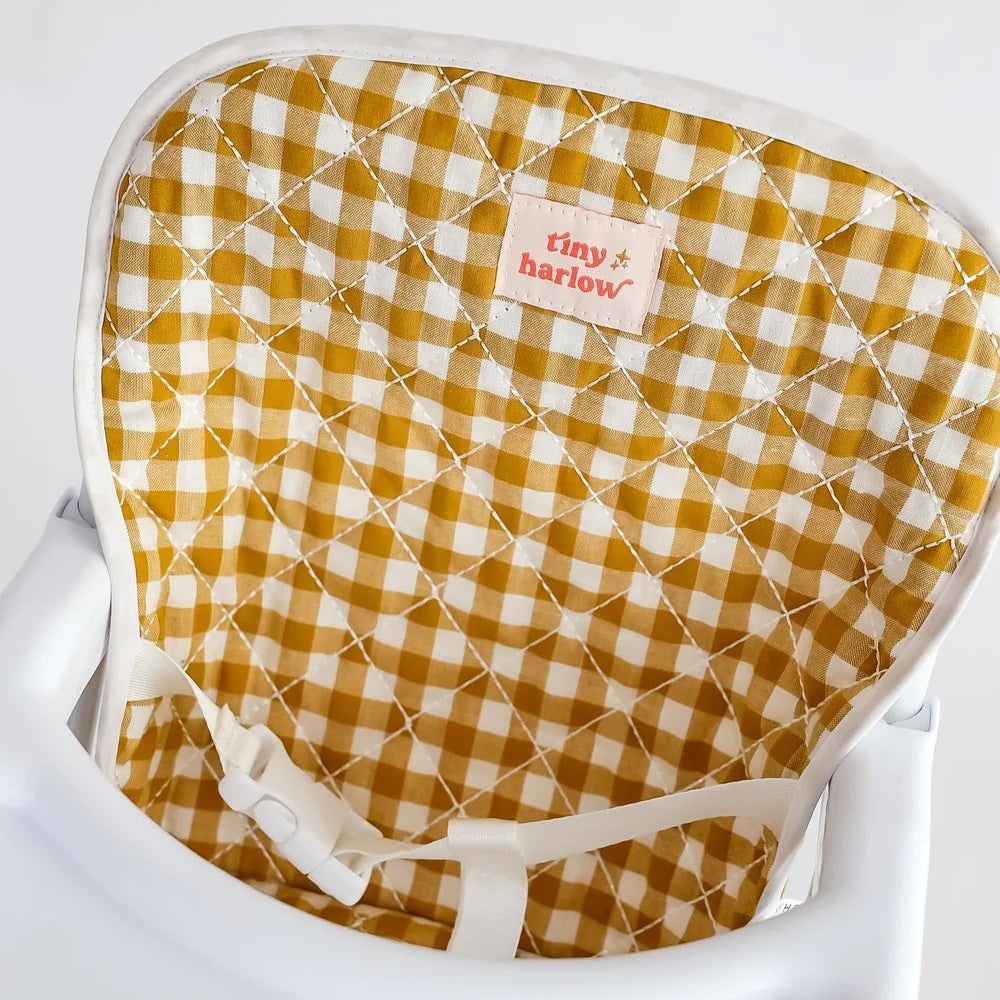 Doll Highchair (Mustard Gingham)