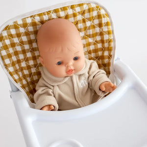 Doll Highchair (Mustard Gingham)