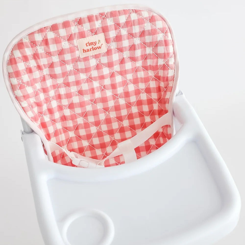 Doll Highchair (Pink Gingham)