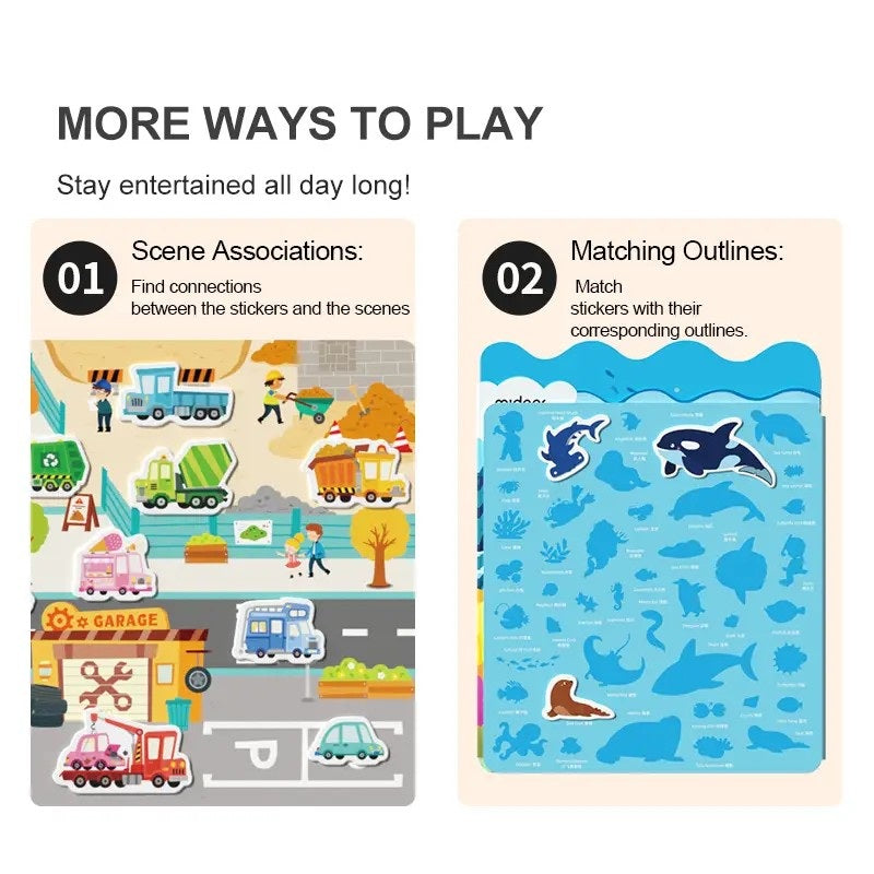 Mideer Reusable Jelly Sticker Set - Aquarium